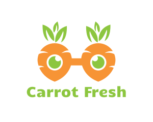 Carrot - Geek Carrot Glasses logo design