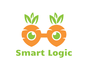 Geek Carrot Glasses logo design