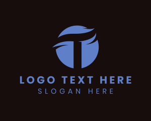 Modern Creative Wave Letter T logo design