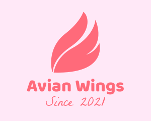 Pink Wellness Wings logo design