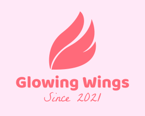 Pink Wellness Wings logo design