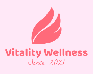 Pink Wellness Wings logo design