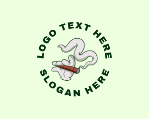 Tobbaco - Hemp Smoke Hands logo design