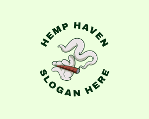 Hemp - Hemp Smoke Hands logo design