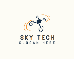 Tech Surveillance Drone  logo design