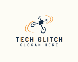 Tech Surveillance Drone  logo design