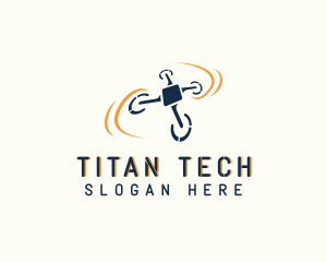 Tech Surveillance Drone  logo design