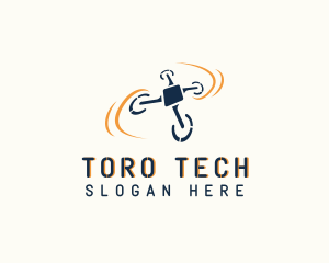 Tech Surveillance Drone  logo design