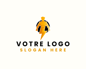 Lightning Bolt Human Logo
