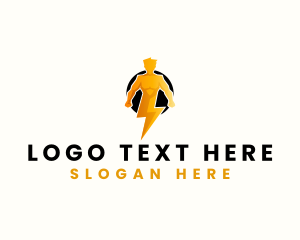 Lightning Bolt Human Logo