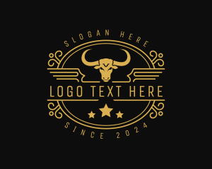 Saloon - Texas Saloon Bullfighting logo design