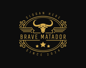 Bullfighter - Texas Saloon Bullfighting logo design