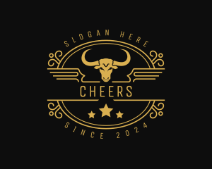 Bull - Texas Saloon Bullfighting logo design