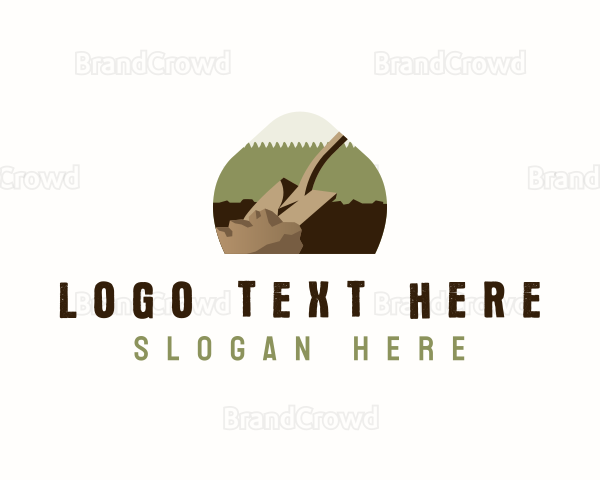 Shovel Landscaping Garden Logo