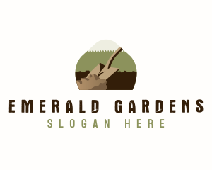 Shovel Landscaping Garden logo design