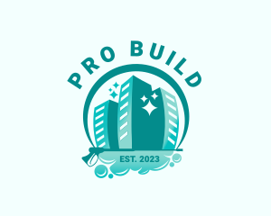 Pressure Washer Building logo design