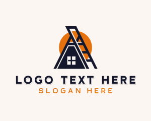 Contractor - Carpentry Handyman Ladder logo design