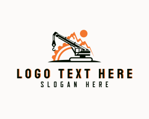 Cog - Mechanical Mountain Crane logo design