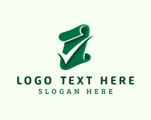 File - Paper Document Check logo design