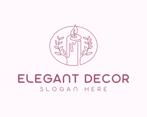Decor - Candle Leaf Decor logo design