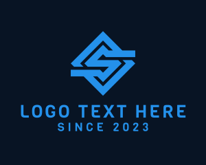 Tile - Diamond Technology Letter S logo design