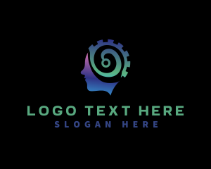 Futuristic - Cog Mind Technology logo design
