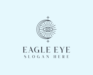 Bohemian Moon Eye logo design