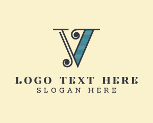 Fancy - Fashion Stylist Boutique  Letter V logo design