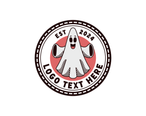 Costume - Spooky Ghost Cartoon logo design