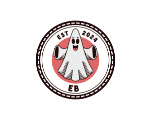 Spooky Ghost Cartoon Logo