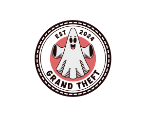 Spooky Ghost Cartoon Logo