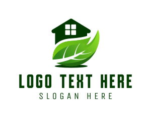 Green House - House Leaf Gardening logo design
