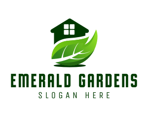 House Leaf Gardening logo design