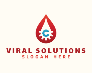 Virology - Coronavirus Droplet Letter C logo design