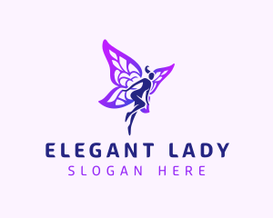 Lady Fairy Wings logo design