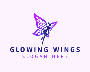 Lady Fairy Wings logo design