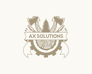 Ax - Woodworking Carpentry Tools logo design