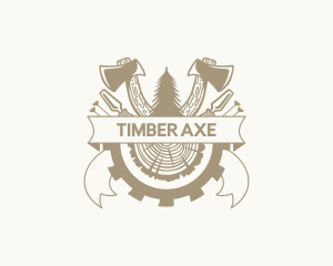 Woodworking Carpentry Tools logo design