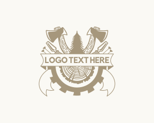 Ax - Woodworking Carpentry Tools logo design