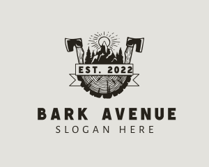 Bark - Wood Forest Axe Lumber logo design