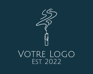 Smoke - Scented Candle Meditation logo design