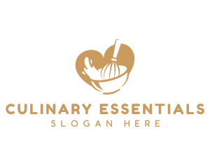 Heart Baking Culinary logo design