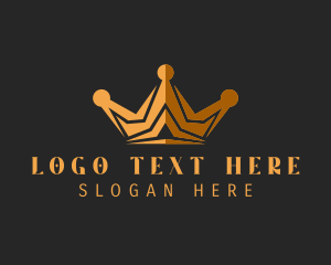 Pageant - Golden Luxe Crown logo design