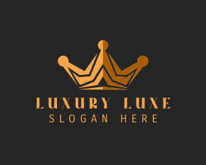 Golden Luxe Crown  logo design