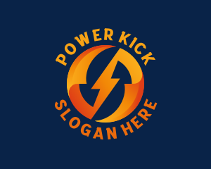 Electric Bolt Power logo design