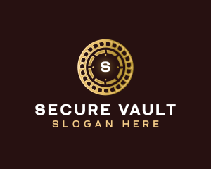 Vault - Coin Finance Cryptocurrency logo design