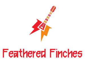 Thunder Guitar Band logo design