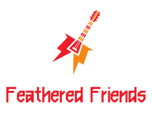 Thunder Guitar Band logo design