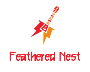 Thunder Guitar Band logo design