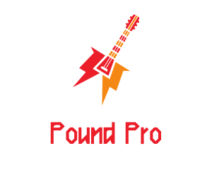 Thunder Guitar Band logo design